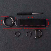 Porte-clés de voiture tendance, cadeau simple, cordon en fourrure et daim, anti-perte, logo personnalisé, vente en gros directe d'usine, porte-clés en métal
