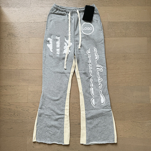 Hell quần rộng thường ngày vải cotton 100% thương hiệu thời thượng quần dáng rộng hình ngôi sao mỹ hình xốp chắp vá in giữa eo co giãn thiết kế phẳng thẳng - Product Image 2