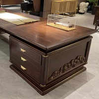 Nouveau bureau en bois massif chinois, table de patron, grand bureau, bureau du président, mobilier de bureau haut de gamme, table de superviseur en orme