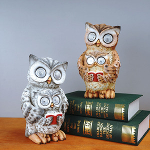 Nhựa Thủ Công Năng Lượng Mặt Trời Powered Owl Ánh Sáng Ban Đêm <span class=keywords><strong>Handmade</strong></span> Đồ Trang Trí Nhựa Trang Trí Sân Vườn Nhựa Owl - Product Image 2