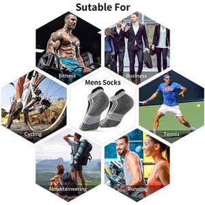 Chaussettes de sport antidérapantes en coton personnalisées pour hommes, pour la randonnée en plein air - Product Image 5