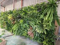 Mur végétal artificiel vertical Bagang, jardin vertical, système de mur végétal modulaire