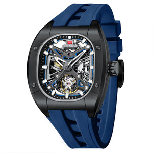 Reloj Mecánico Cuadrado de Lujo <span class=keywords><strong>MF</strong></span> MINI FOCUS para Hombre, Correa de Silicona Suave, Resistente al Agua, Reloj de Pulsera Automático de Moda Masculino - Product Image 1