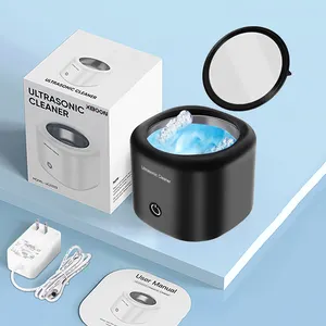 Masaüstü ultrasonik mücevher temizleyici ev yüksek frekanslı titreşim Mini temizleme makinesi ultrasonik diş takı temizleyici