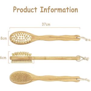 Factory Wholesale 100% Natural Vegan Sisal Bristle Exfoliating <b>Brush</b> Bamboo Wooden Handle Shower Dry Body Bath <b>Brush</b> - Product Image 4