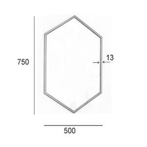 Norhs simplificar baño hexagonal antigua decorativa enmarcada de oro sólido de madera espejo de pared diseños - Product Image 2