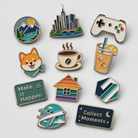 Broches en émail sur le thème du café et de la ville, badges de revers personnalisables avec logo, broches métalliques pour sacs à dos, vestes, sacs, souvenirs, cadeaux, fournisseur en gros