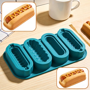 New Arrival Custom Sausage Hot Dogs Silicone <b>Baking</b> Mold <b>Set</b> Diy Handmade Kitchen Dishwasher Oven Safe - Product Image 2
