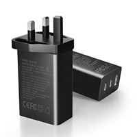Chargeur rapide HNT 65W GaN 3 ports 2C1A PPS, chargeur mural type C PD, adaptateur de voyage pour Samsung S25 S24 S23 S22 S21 Galaxy Ultra