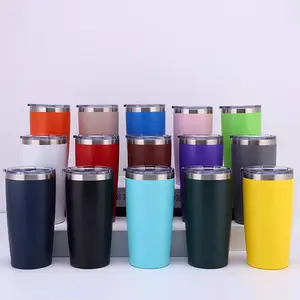 Wholesale Yeticooler Tumbler With Straw Lid Custom Logo Matte Double Wall Vacuum Insulated 20oz Stainless Steel Tumblers