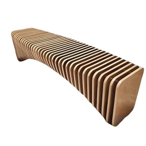 Solid <b>Wood</b> Slice <b>Bench</b> 1800x450x450mm 2000x400x450mm 4000x400x450mm Durable Outdoor Commercial Waiting Chair - Product Image 4