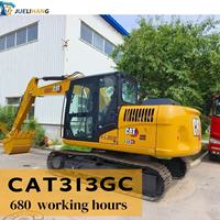 Excavatrice sur chenilles hydraulique Caterpillar 313GC reconditionnée, diesel, compacte, avancée, efficace, fiable, pour le chargement et le creusement