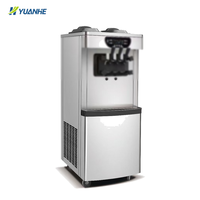 Machine à glace molle 3 saveurs à prix d'usine avec pompe à moteur, haute productivité, pour usage commercial