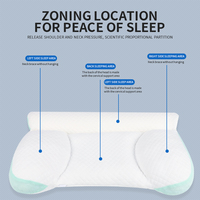 L'oreiller orthopédique cervical zoné avec rembourrage en mousse à mémoire de forme et oreiller cervical ondulé est utilisé pour dormir au lit