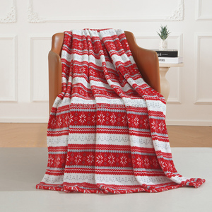 FY Custom Soft Cozy Plush Fluffy Winter Blanket Grey <strong>Brown</strong> Print Modern Style Raschel <strong>Throw</strong> for Home Digital Woven Technique - Product Image 2