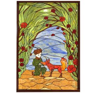 Vitrail Tiffany de style européen, design en verre massif, fait main et durable, pour l'éclairage des portes et des fenêtres, à des fins décoratives - Product Image 6