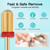 Professionnel Grand Baril Lisse Rond Top Sécurité 2XC 3XC 4XC 5XC Lime Électrique Foret À Ongles Carbure De Tungstène