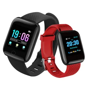 Color Screen ID116 PLUS Smart Bracelet Sports Pedometer Watch Fitness Tracker Heart Rate Pedometer Smart Band