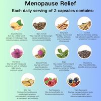 OEM Private Label Gélules Ménopause Femme Black Cohosh Ashwagandha Bouffées de Chaleur Équilibre Hormonal Naturel 60