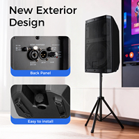 Biner AS15 Système d'Enceintes Professionnel pour Scène 15 Pouces 2 Voies 1000W Enceinte Active de Haute Qualité