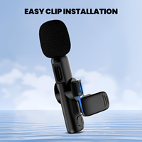 Microphone Lavalier USB-C Sans Fil pour Android et iPhone 15 Pro Max, Plug-and-Play, à Latence Ultra-Faible, Réduction du Bruit, Micros à Clip