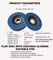 Disque à lamelles en zircone haute densité 125 mm (5 pouces) pour le meulage intensif des métaux, coupe agressive