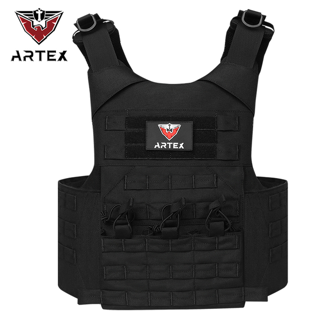 ARTEX New Product Tactical Vest Modular Tactical Vest Molle Plate Nylon Carrier Chalecos Black Training for Men Outdoor Hunting
