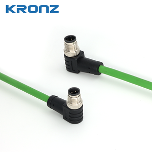 KRONZ Profinet Cable M12 Connecteur coudé 4 broches Code D Câble blindé pré-moulé M12 Circulaire <span class=keywords><strong>IE</strong></span> M12 Connecteurs de câble - Product Image 5