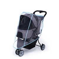 Nouvelle conception de poussette pour chien et chat en plastique avec filet respirant, pliable, portable, pour animaux de petite taille
