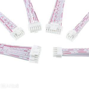 PHB 2,0mm zweireihiges Schnallen anschluss kabel Doppelkopf Reverse Rot Weiß Flach band kabel 2 * 2P34P5P6P8P10P12P15P20P30P - Product Image 2