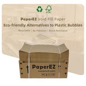 PaperEZ Eco-Friendly Void Fill Kraft <b>Paper</b> <b>Roll</b> Folded Packing <b>Paper</b> for Wrapping Convenient and Sustainable Solution - Product Image 6