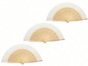 Abanico Plegable de 23 cm con Mango de Madera Natural y Tela de 6.2 cm, Ideal para Regalos y Promociones - Product Image 3