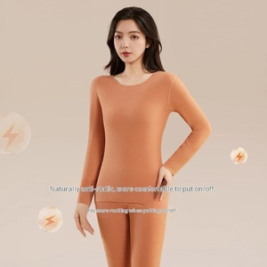 Maglia Termica in Pile Corallo Acrilico Lavorata a Maglia da <span class=keywords><strong>Donna</strong></span>, Strato Base Imbottito Spesso Autunno/Inverno, Top Traspirante per Casa con Collo - Product Image 4