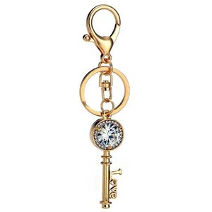 New Fashion Big Diamond Key Shape Sublimation Key Chain