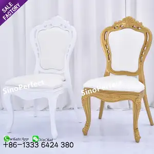 ODM Modern Hotel Event Dining Furniture Gold White Plastic Resin Mariage Chair Party Event Hall Chairs