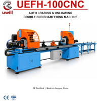 Machine automatique de chanfreinage double extrémité avec chargement/déchargement automatique des engrenages, économe en énergie, 380V/220V, pour tubes et barres métalliques