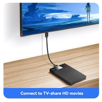 Custodia per Disco Rigido SATA da 2,5 Pollici con Interfaccia USB 3.0, Case Esterno in Plastica per SSD
