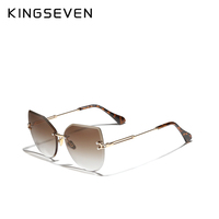 KINGSEVEN 2021-Lunettes de soleil sans monture pour femmes, lunettes de soleil dégradées, mode vintage, styliste, 807