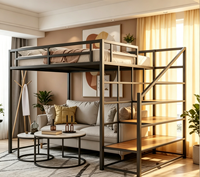 Lit superposé capsule moderne en métal pour adultes, idéal pour hôtels, appartements, maisons d'hôtes et écoles, gain de place, pour salon
