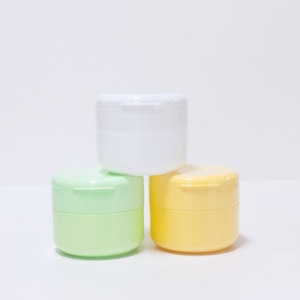 Empty <b>Jar</b> 3OZ Body Butter Face Cream Pp <b>Plastic</b> Cosmetic <b>Jars</b> With <b>Plastic</b> Colorful Lid - Product Image 1