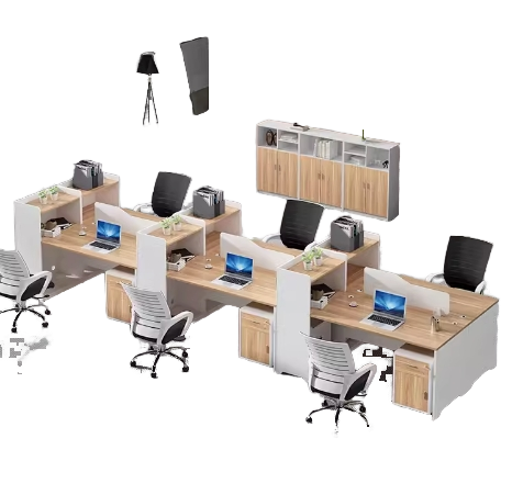 Selected Employee Desks, Simple and Modern 64 Seat Booth Screens, N-style Finance Office Workstations