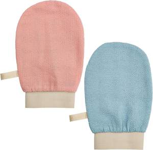 Viscose Kessa Body Exfoliating Glove for Effective <b>Shower</b> Bath Scrubbing Optimal for <b>Hand</b> Application - Product Image 1
