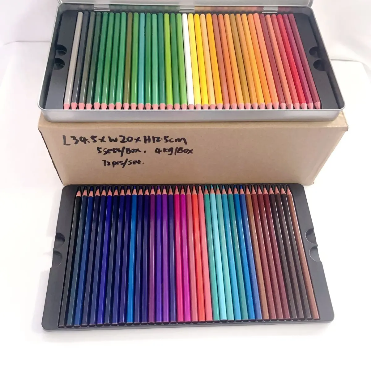 איכות פרימיום פופולרי עץ 3.0 בסיס שמן מוביל 72 צבעים עפרונות צבעוניים סט עבור ציור ציור ציור