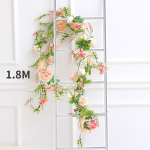 ดอกไม้ประดิษฐ์กุหลาบพีโอนีสวยงาม ขนาด 100 ซม. 200 ซม. สำหรับตกแต่งซุ้มงานแต่งงานและหน้าต่าง - Product Image 3