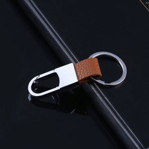 Llaveros de Alta Gama para Hombre, Llaveros de Cuero Genuino y Metal para Regalos Promocionales, Venta Directa de Fábrica, Logotipo Personalizado - Product Image 2