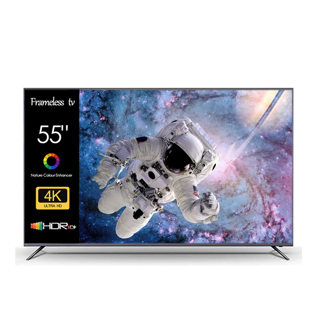 OEM 48" Frameless Smart LED TV 4K Ultra HD HDR with Google TV Built-In Speaker DLNA Black Cabinet PAL/NTSC Refresh Rate