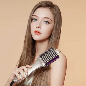 Cepillo eléctrico 2 en 1, cepillo de aire caliente para peinar, secador de pelo, rizador, plancha alisadora eléctrica, cepillo de aire caliente, secador de pelo - Product Image 2