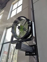 Ventilateur mural oscillant à brumisation 600W 32 pouces pour le Moyen-Orient, grand débit d'air