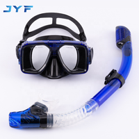 Masque de plongée adulte en verre trempé de silicone liquide de marque JYF rentable avec masque de plongée et tuba pour la natation