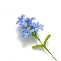 Bouquet de fleurs artificielles en peluche faites à la main, en chenille, à tige unique, pour mariage et Saint-Valentin